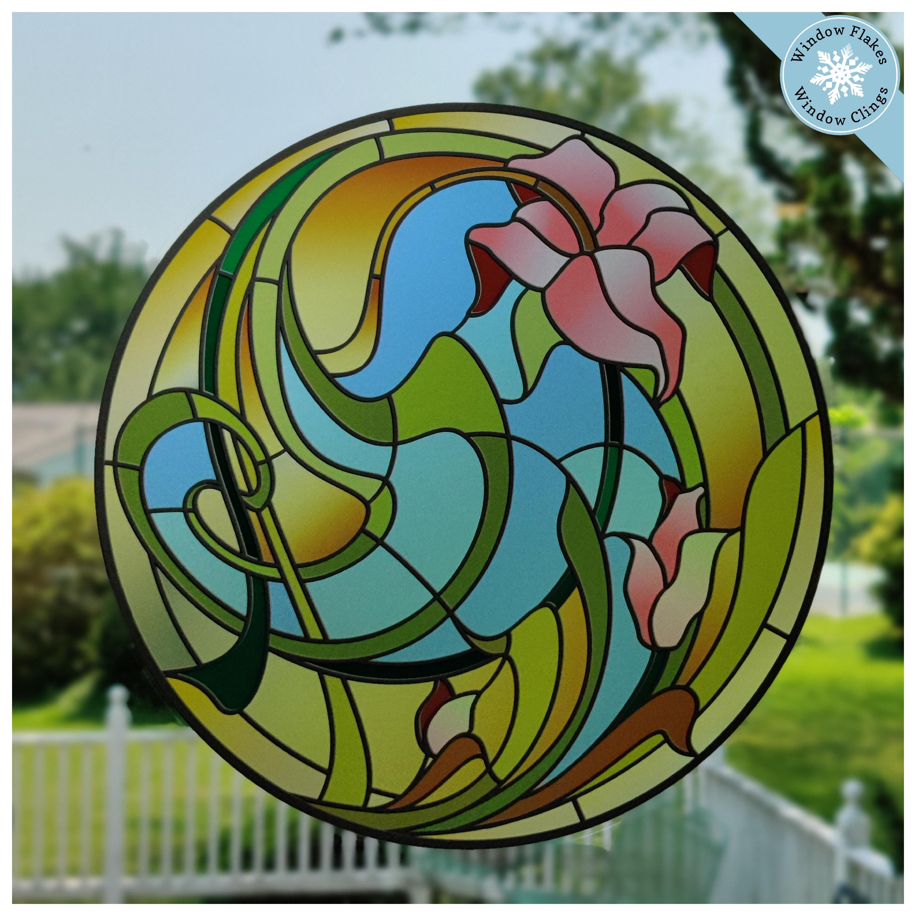 Lily Sun Catcher Stained Glass Window Cling – Window Flakes