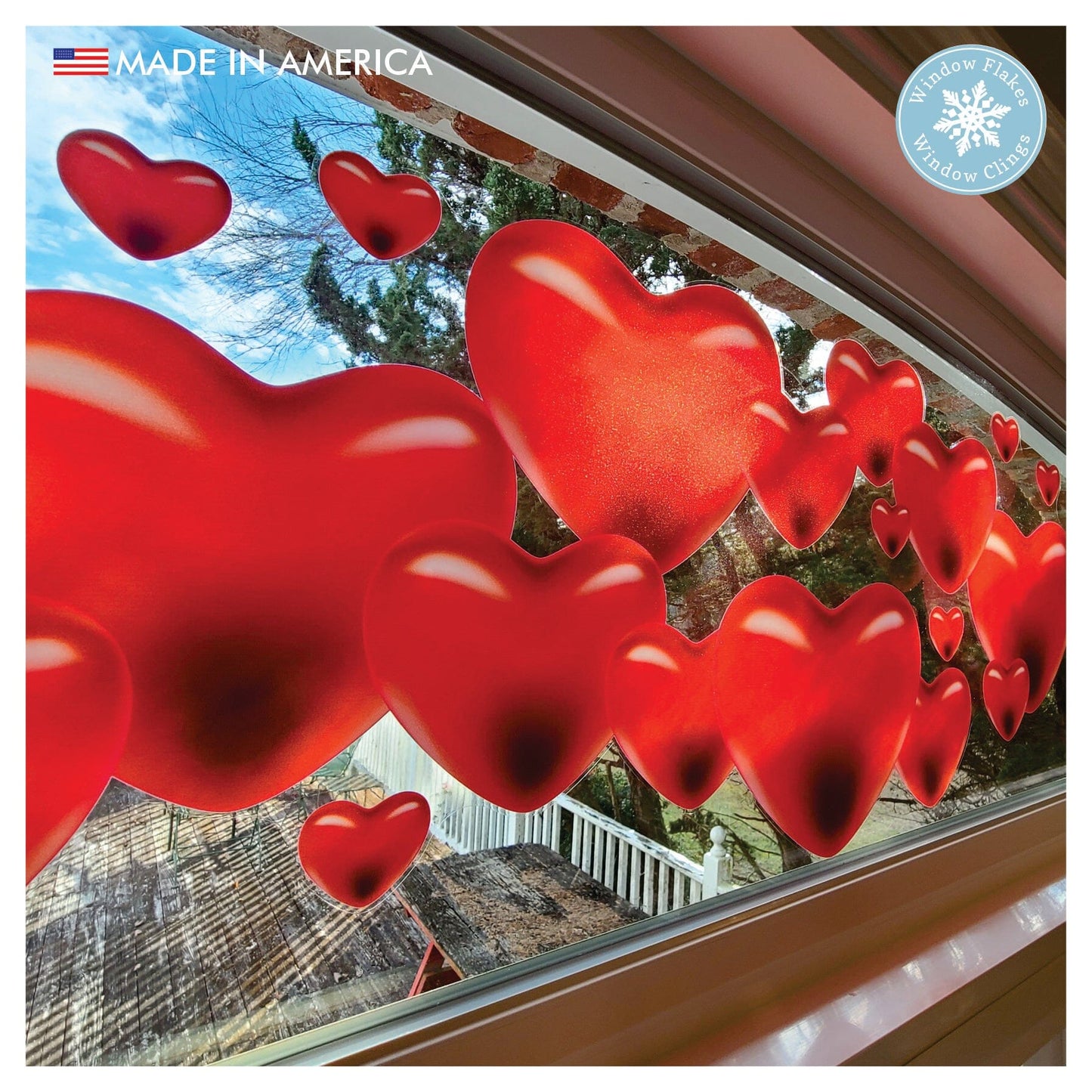 Valentine's Day Window Clings  Heart Decorations & Decals – Window Flakes