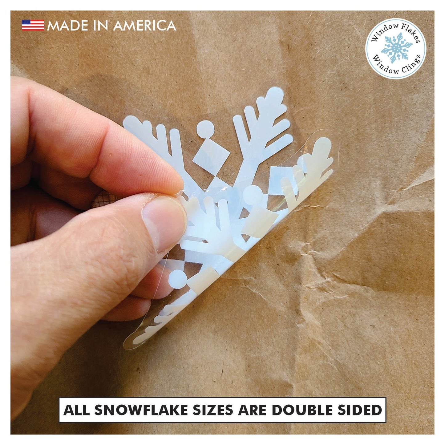 3 Pack Small Snowflake Window Clings – Linebaugh Studios