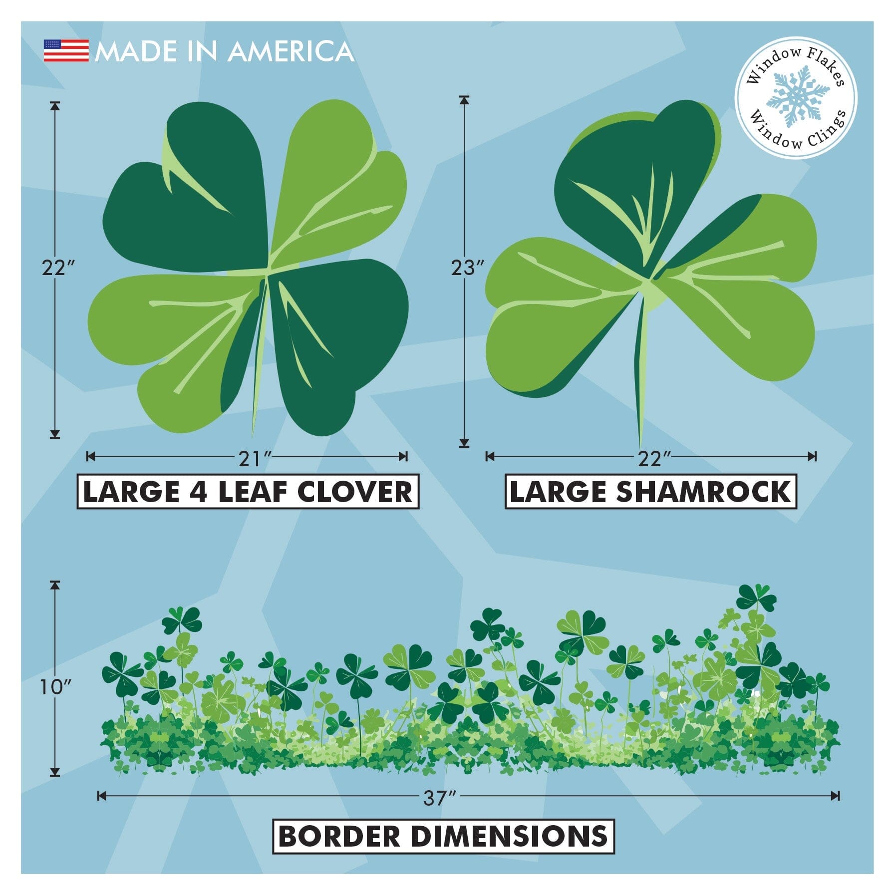 Four Leaf Clover Day, August 2 Holiday. Shamrocks.