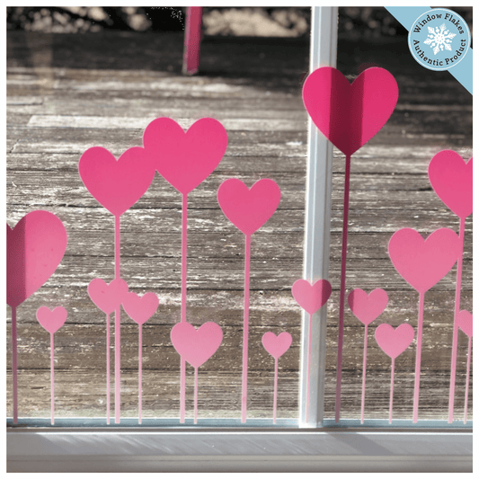 Ivenf Valentines Day Decorations Extra Large Heart Window Clings Decor,  Cute Heart Love You Valentines Window Decorations for Kids Home School  Office