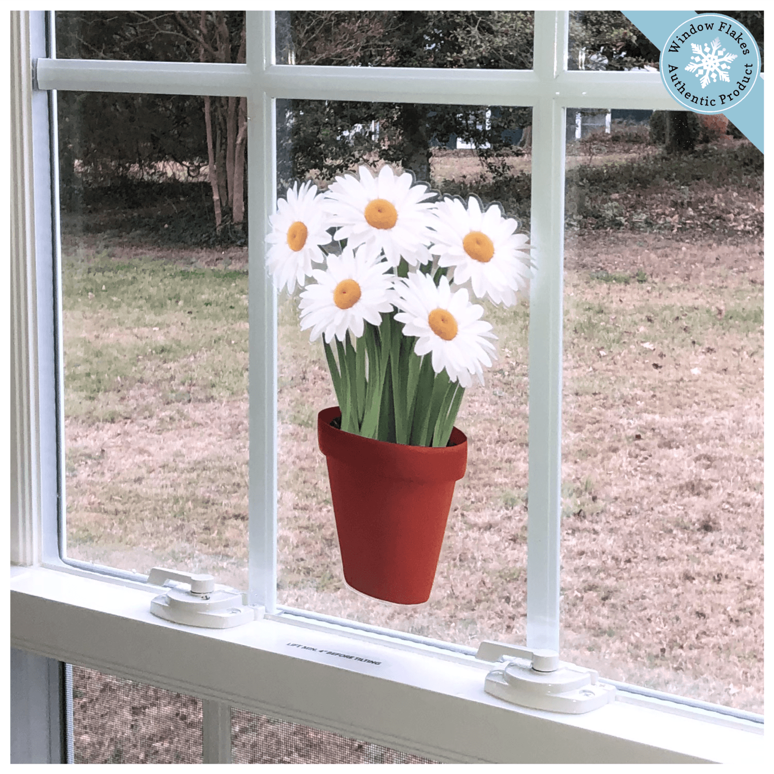 Window Flakes Window Clings Daisies Potted Plant/potted Flowers