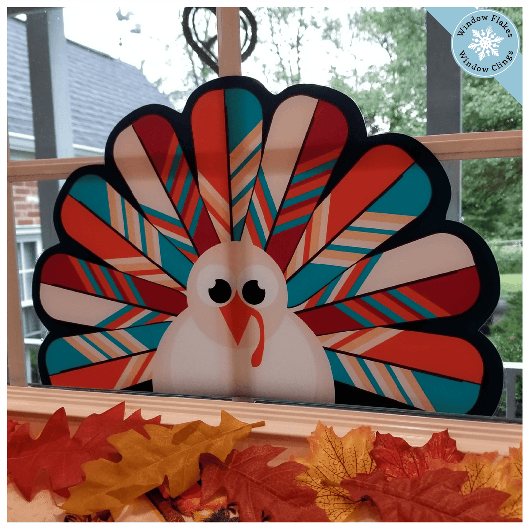 Fall Window Clings, Decals, Stickers - Fall Leaves, Thanksgiving ...