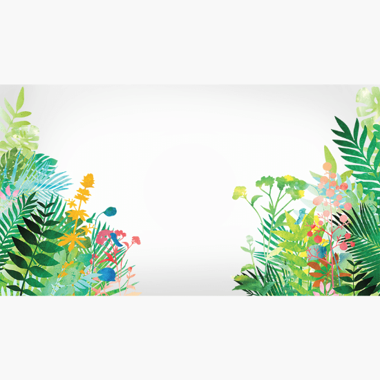 Jungle Foliage Corners Window Clings (set of 2)